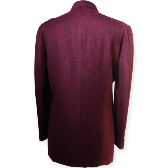 Vintage Mens Bespoke Handwoven Donegal Tweed Purple Wool Jacket - Picture 3 of 15